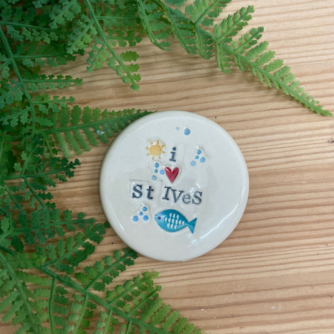 Ceramic Fish Love St Ives Magnet