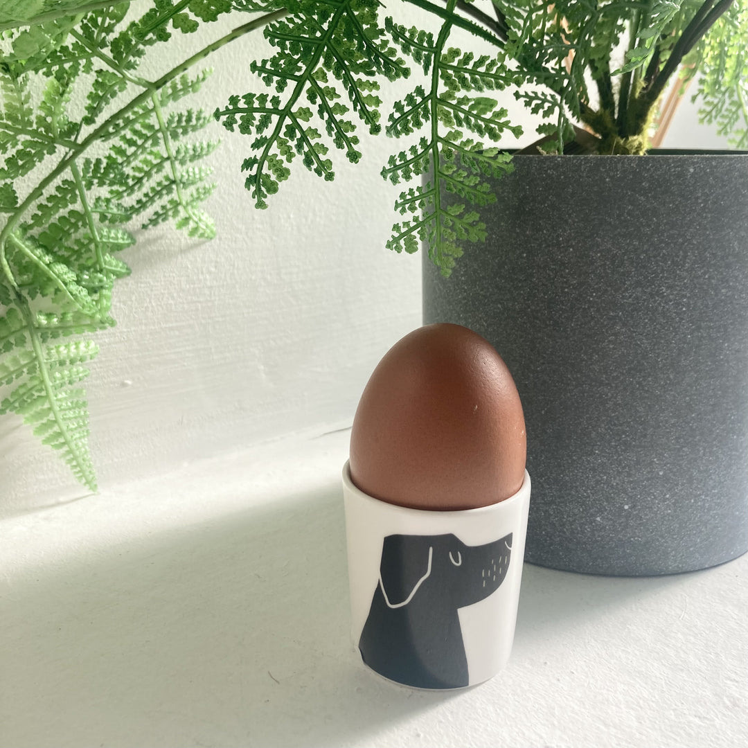 Happiness Black Lab Egg Cup