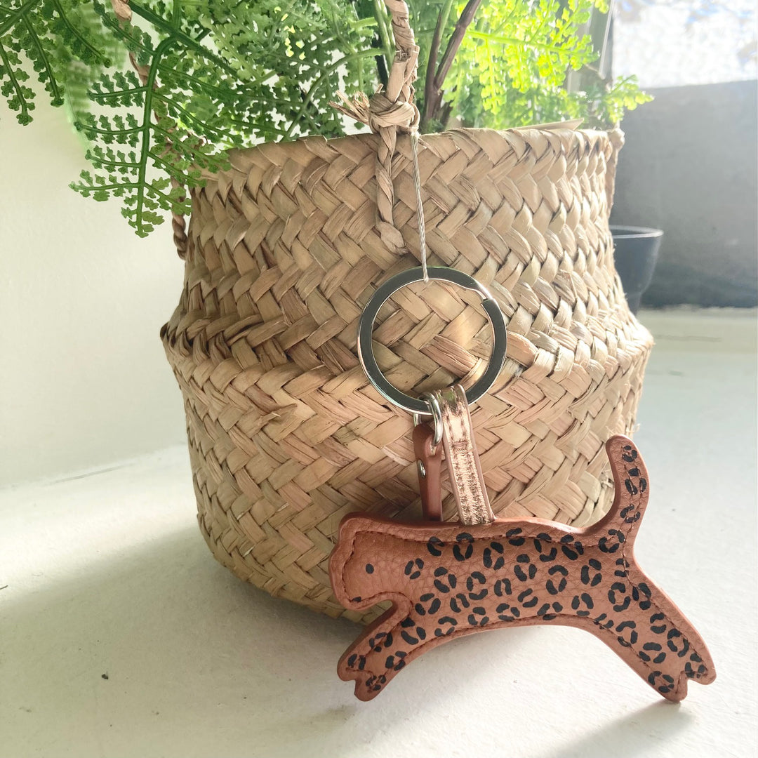 Leaping Leopard Keyring