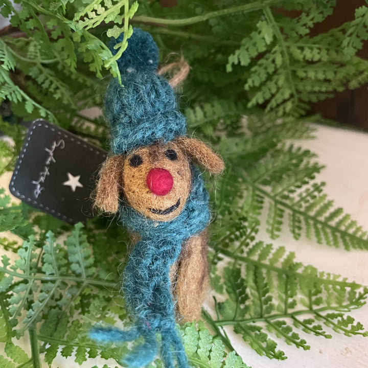 Single Felt Dog Decoration