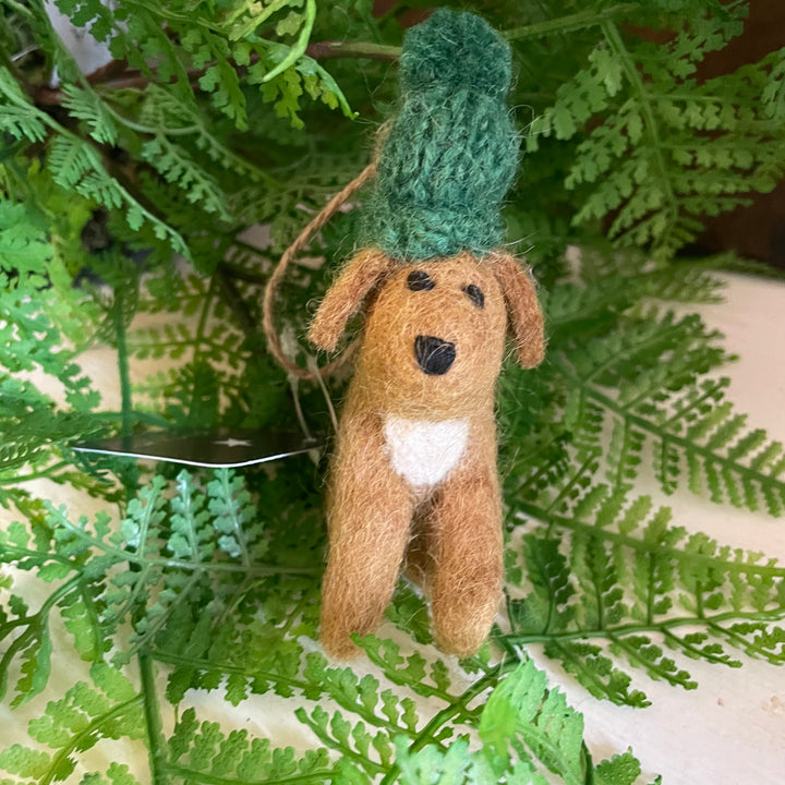 Single Felt Dog Decoration