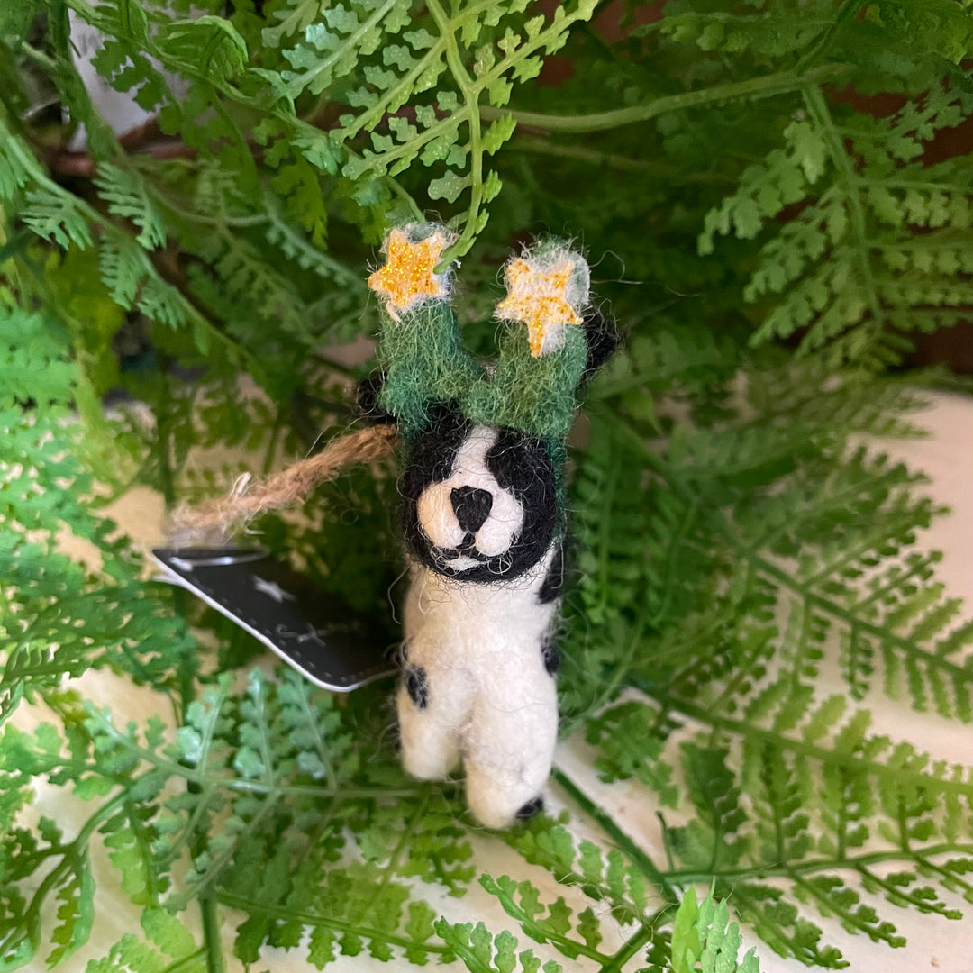 Single Felt Dog Decoration
