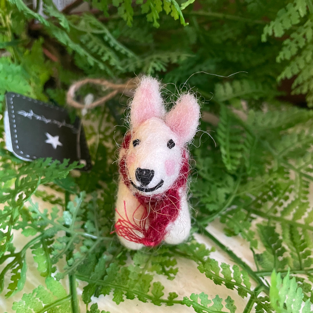 Single Felt Dog Decoration