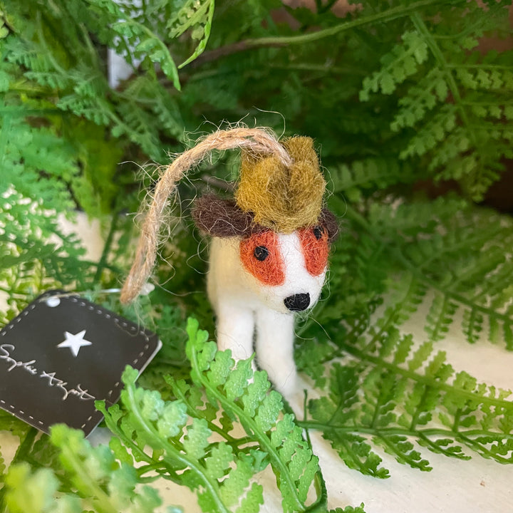Single Felt Dog Decoration