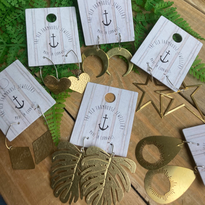 Large Brass Earrings
