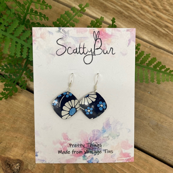 Cornish Recycled Medium Square Earrings
