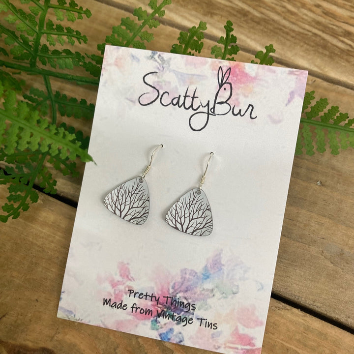 Cornish Recycles Medium Triangle Earrings