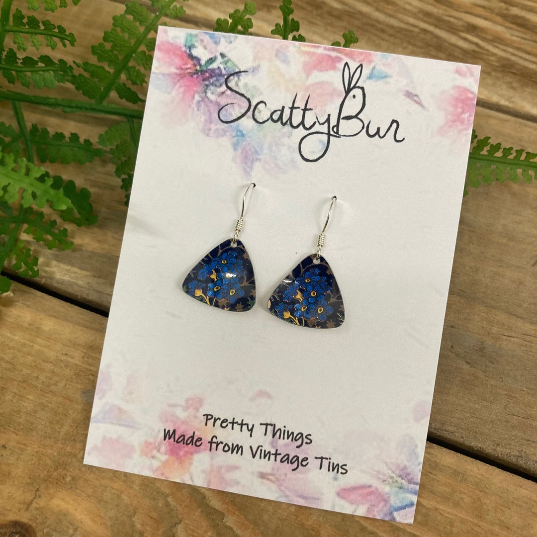 Cornish Recycles Medium Triangle Earrings