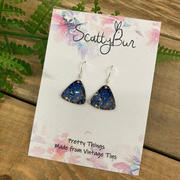 Cornish Recycles Medium Triangle Earrings