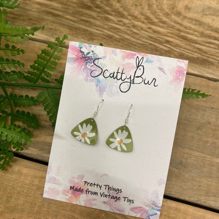 Cornish Recycles Medium Triangle Earrings