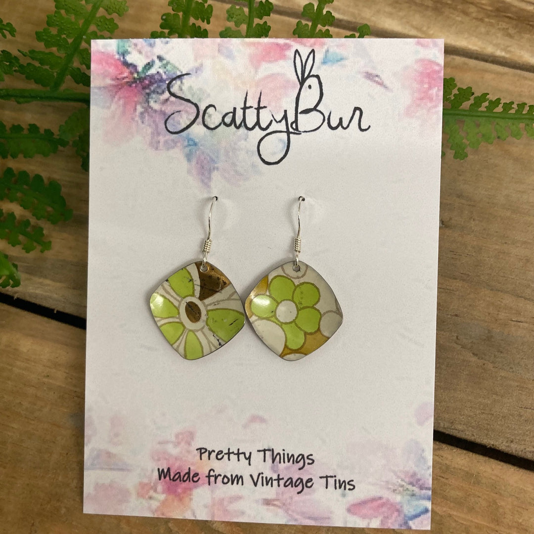 Cornish Recycled Medium Square Earrings