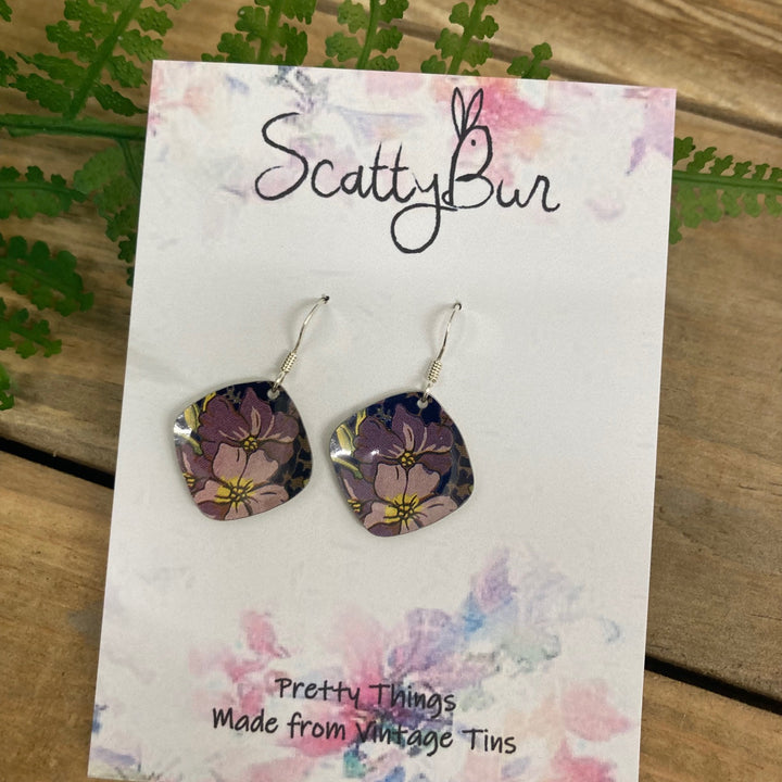 Cornish Recycled Medium Square Earrings