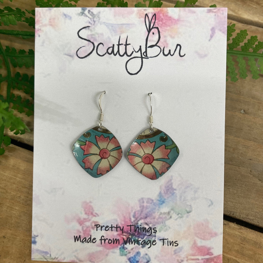 Cornish Recycled Medium Square Earrings