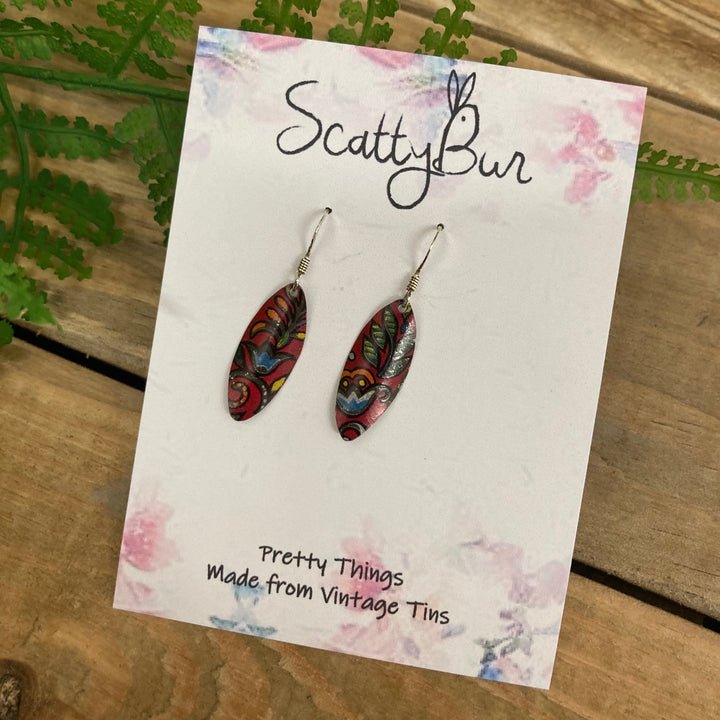 Cornish Recycled Small Oval Earrings