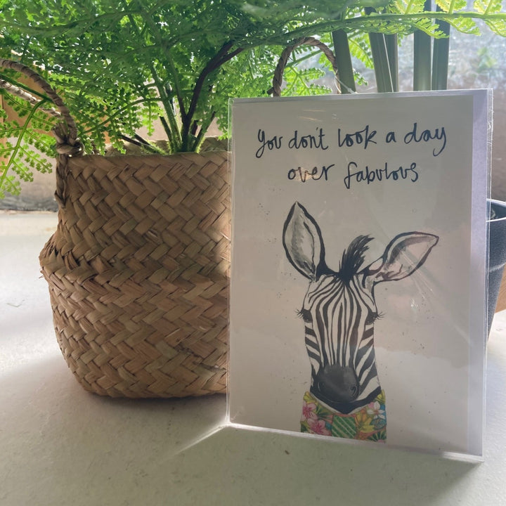 Parker the Zebra Greetings Card