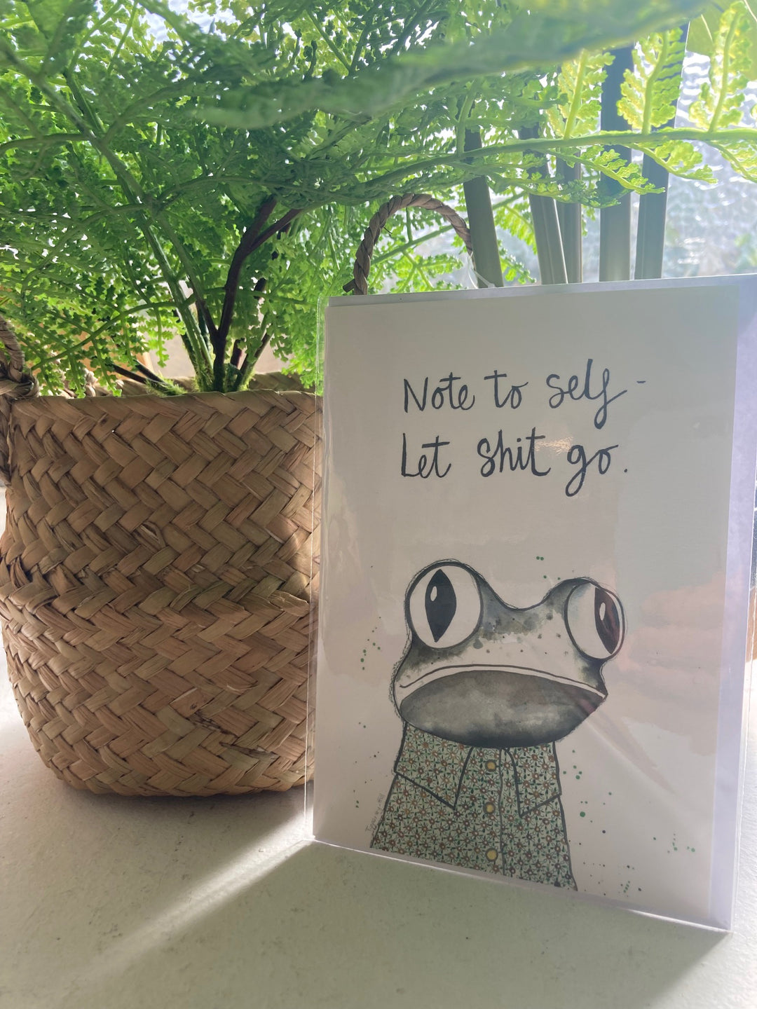 Note to Self - Let Shit Go Greetings Card