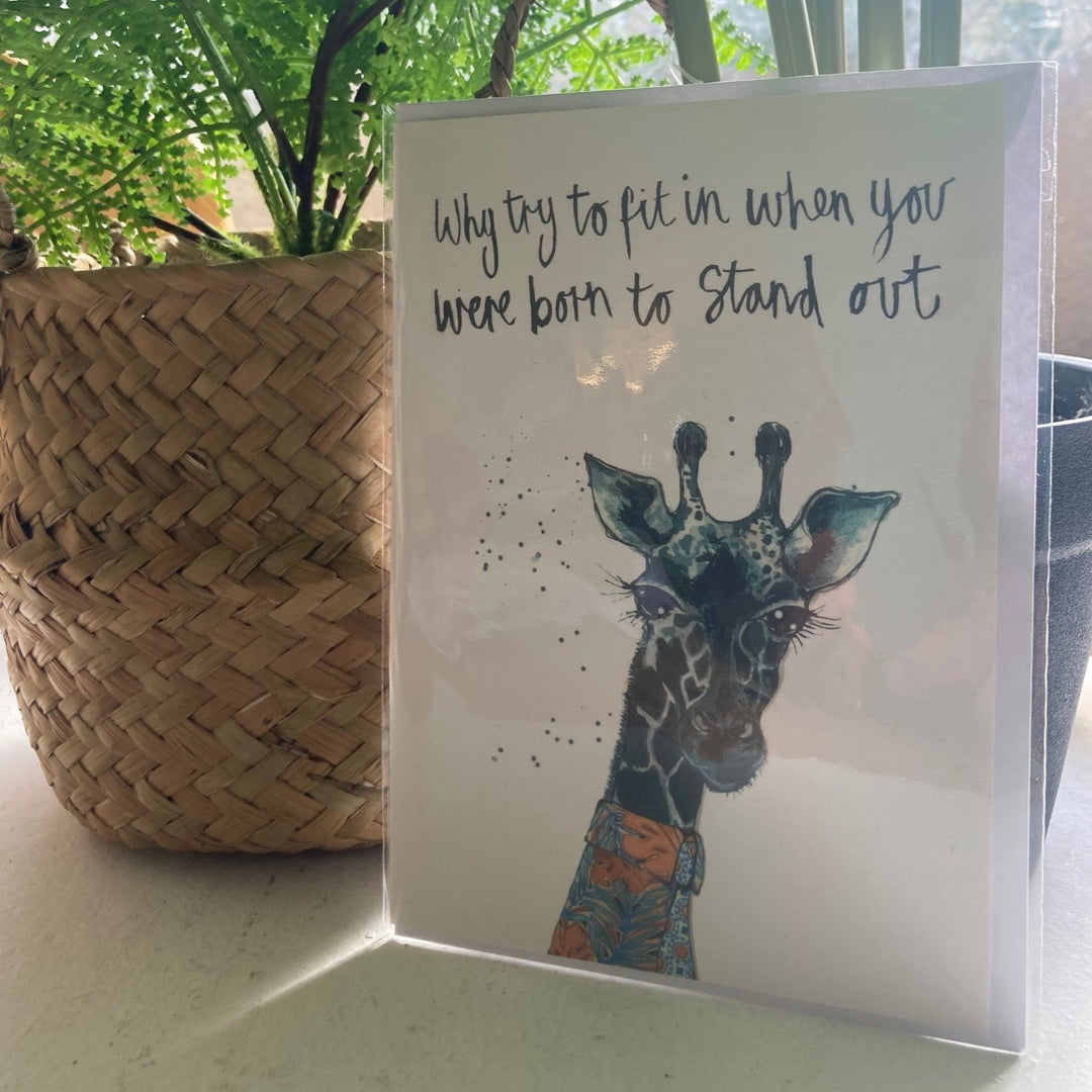 Wilder the Giraffe Greetings Card