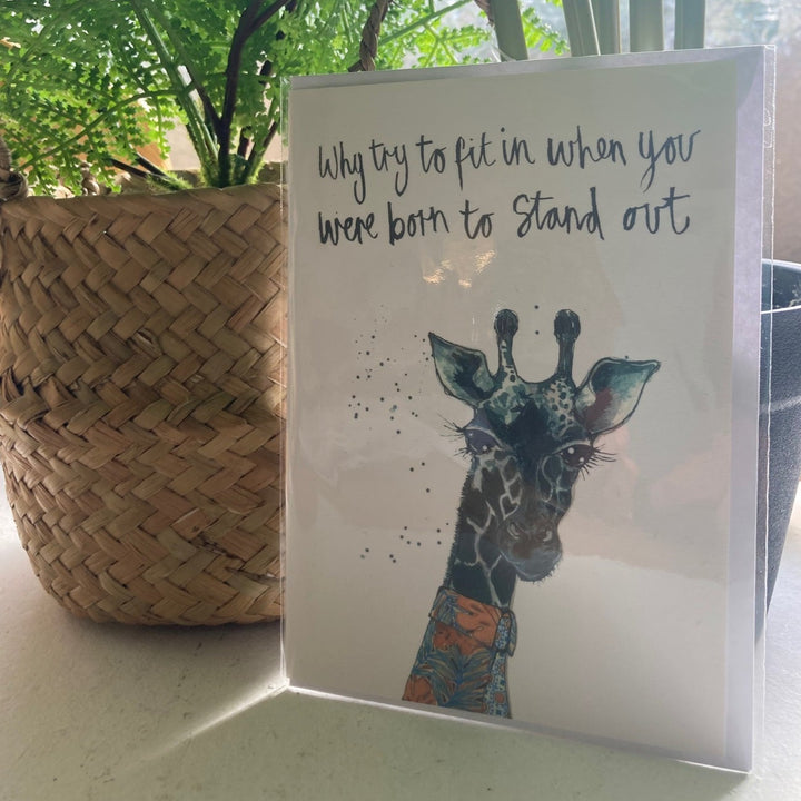 Wilder the Giraffe Greetings Card