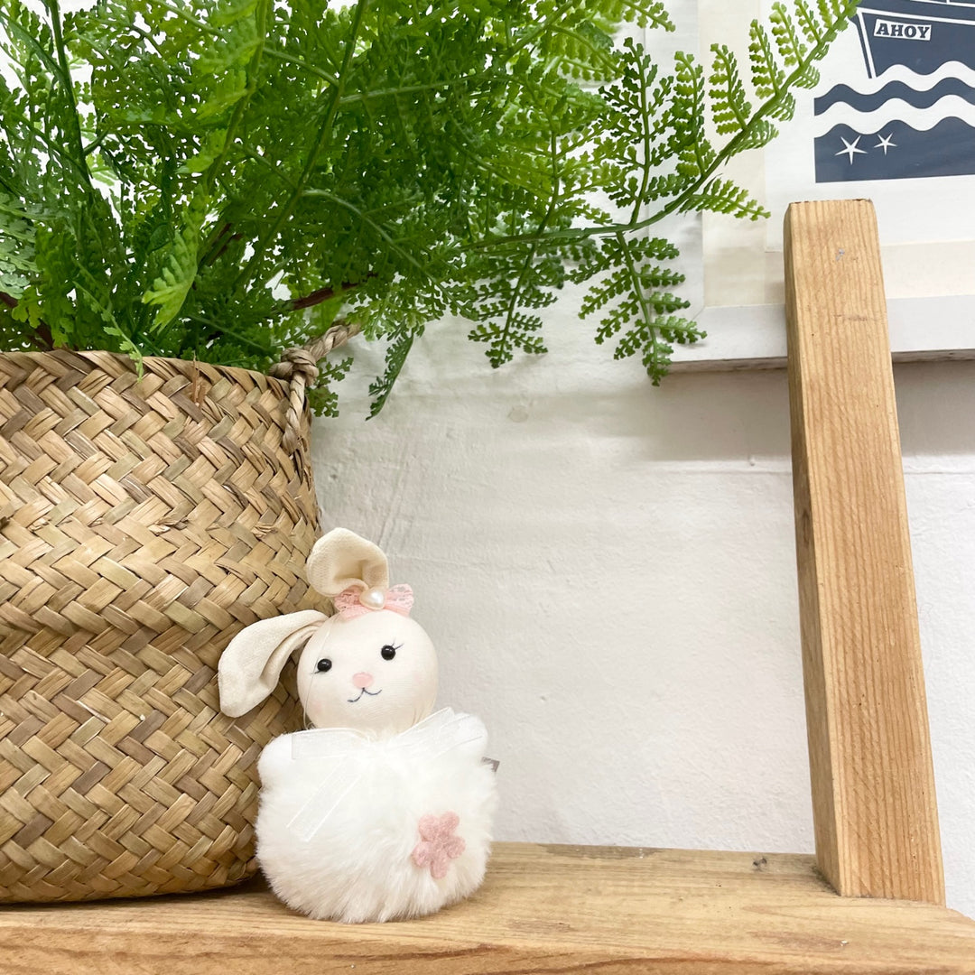 Pom Pom Bunny with Flower Decoration