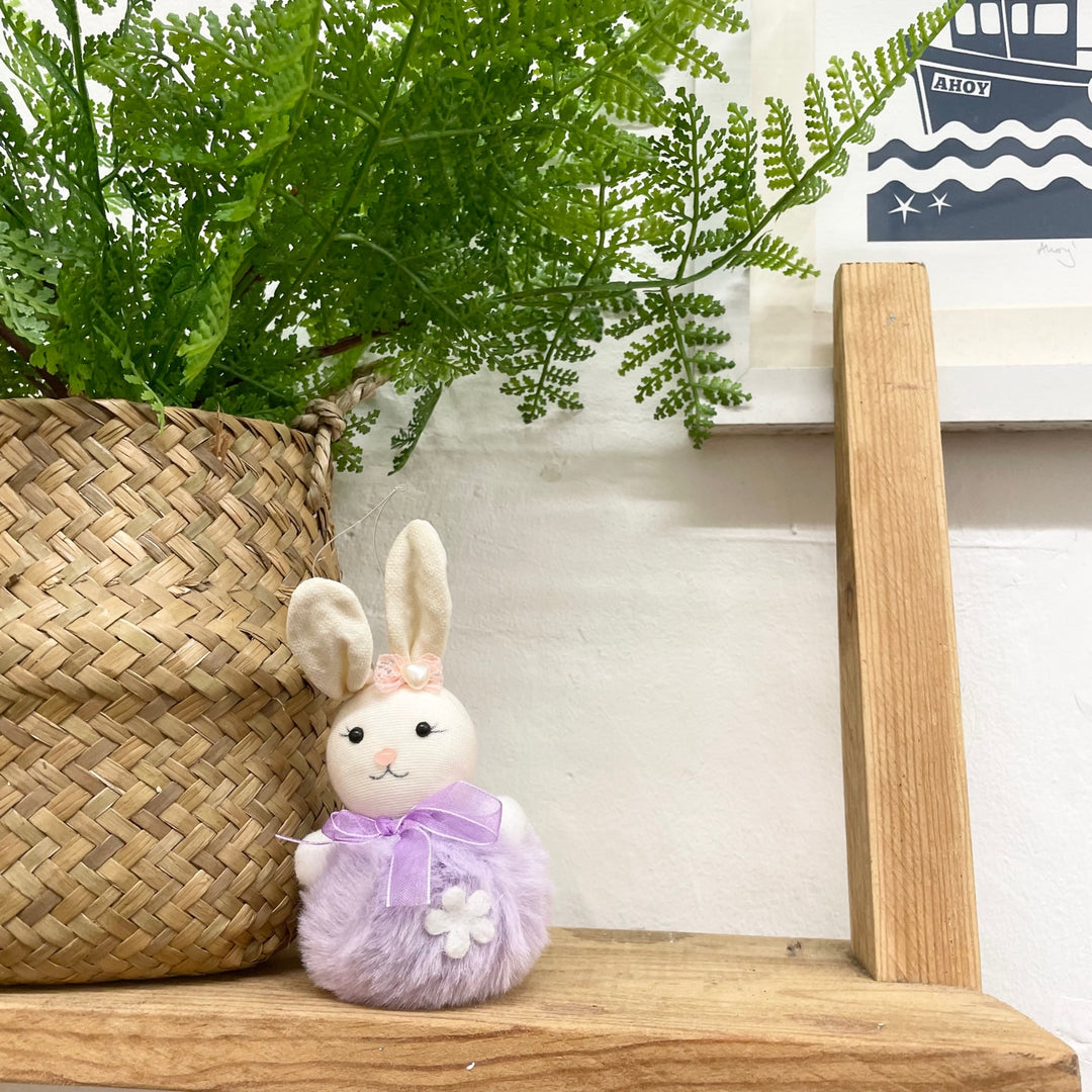 Pom Pom Bunny with Flower Decoration