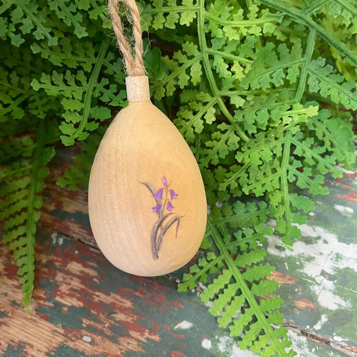 Flower 3-D Wood Egg Decoration
