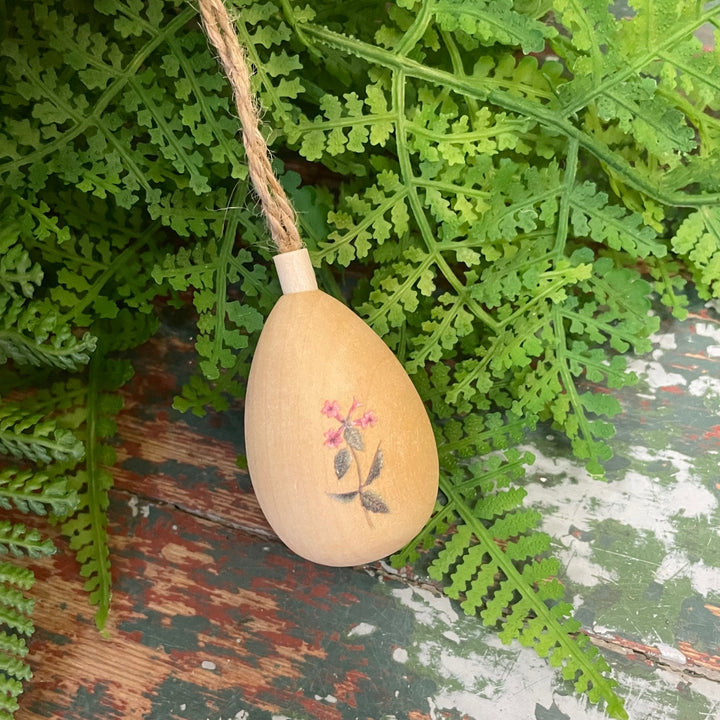 Flower 3-D Wood Egg Decoration