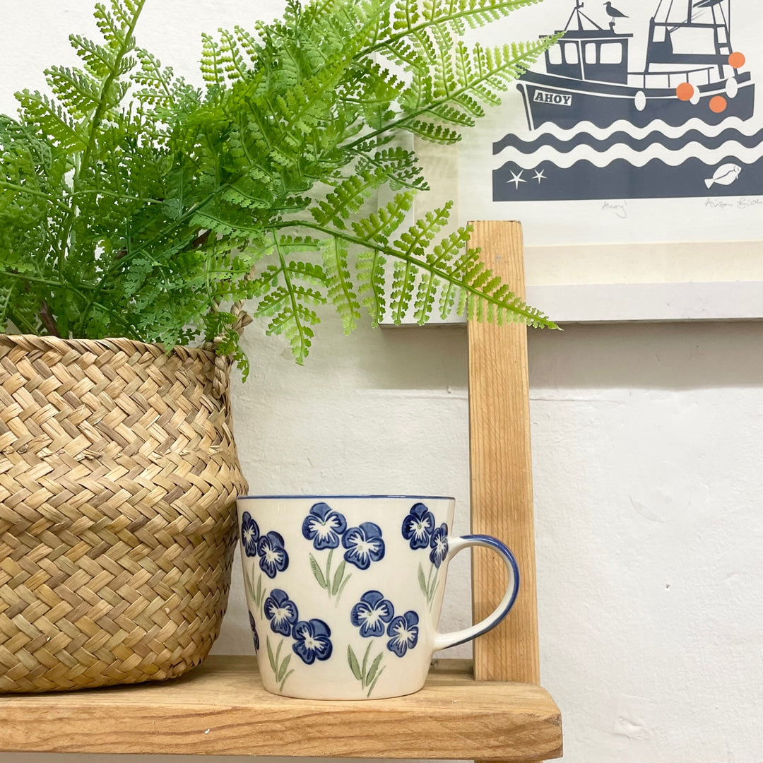 Blue Violas Mug