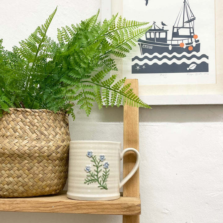 Forget-Me-Not Stoneware Mug