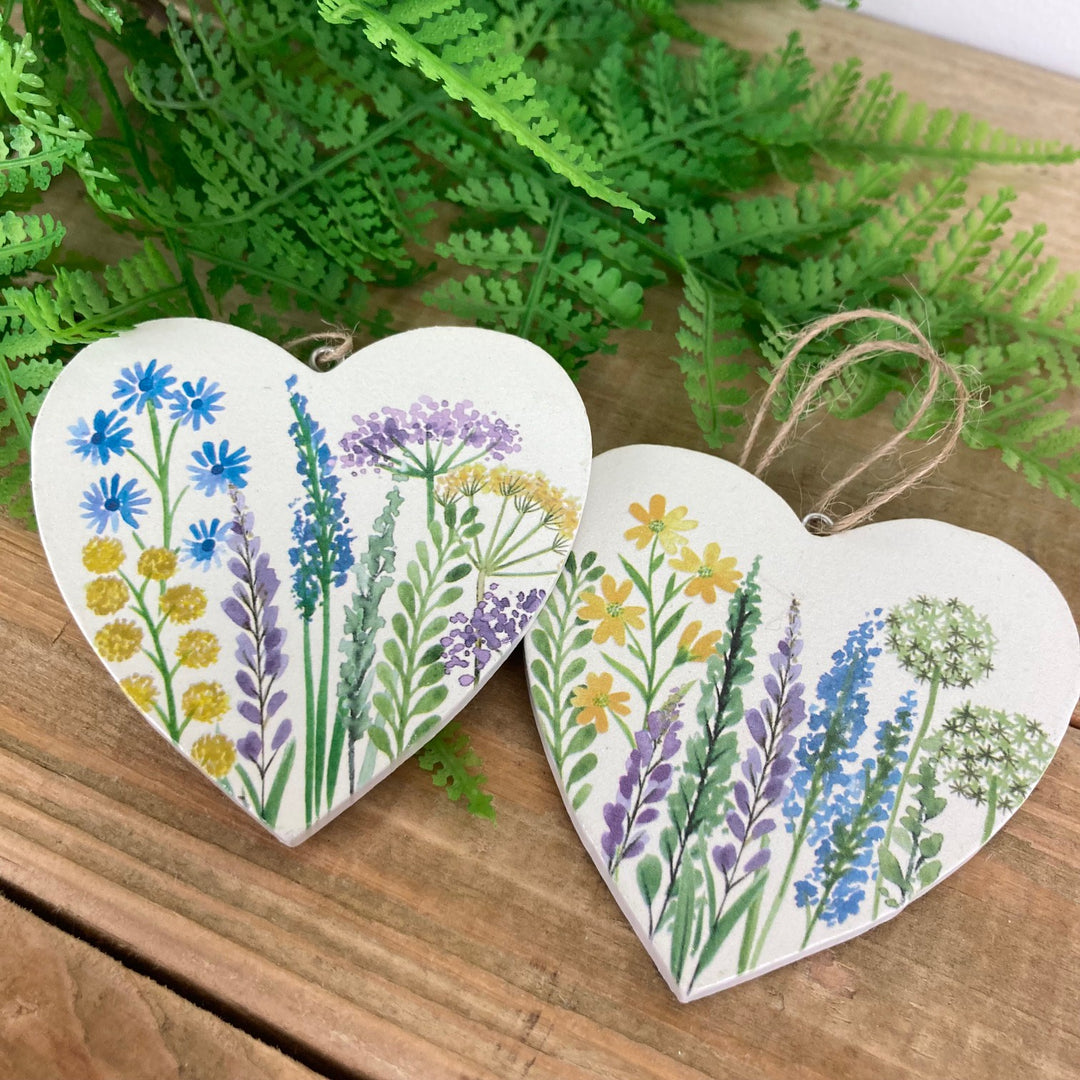 Spring Meadow Heart Decorations