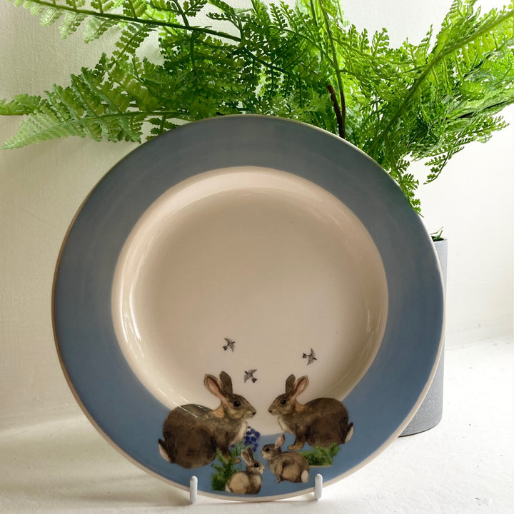 Rabbit & Kits 8 1/2 Inch Plate