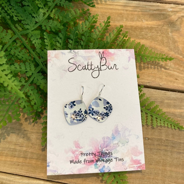 Cornish Recycled Medium Square Earrings