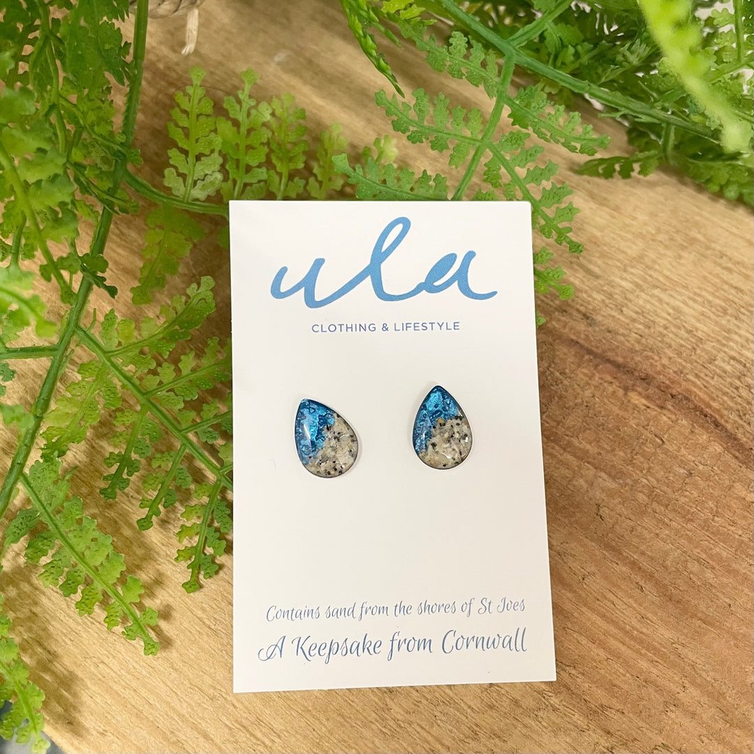 Cornish Shoreline Teardrop Studs