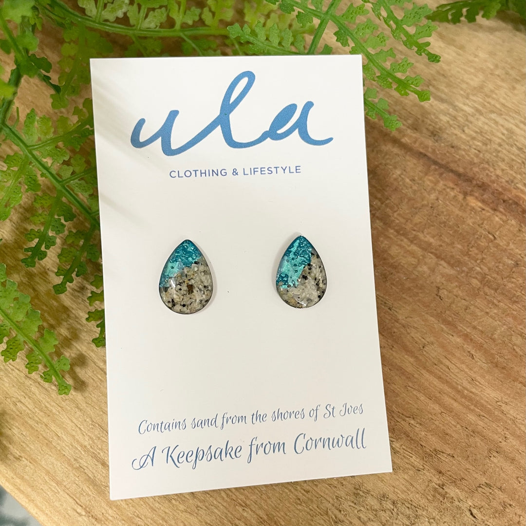 Cornish Shoreline Teardrop Studs