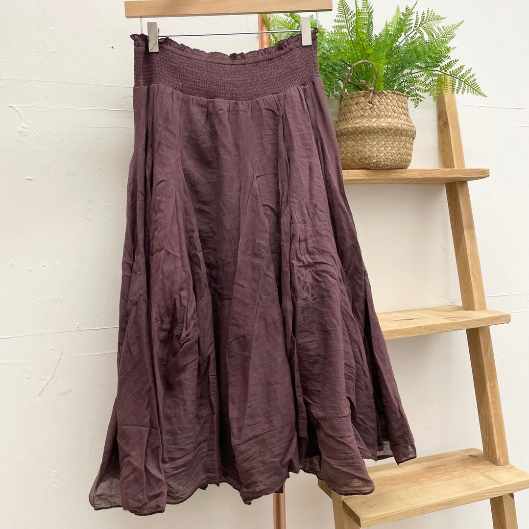 Smocked Waist Airy Fairy Skirt