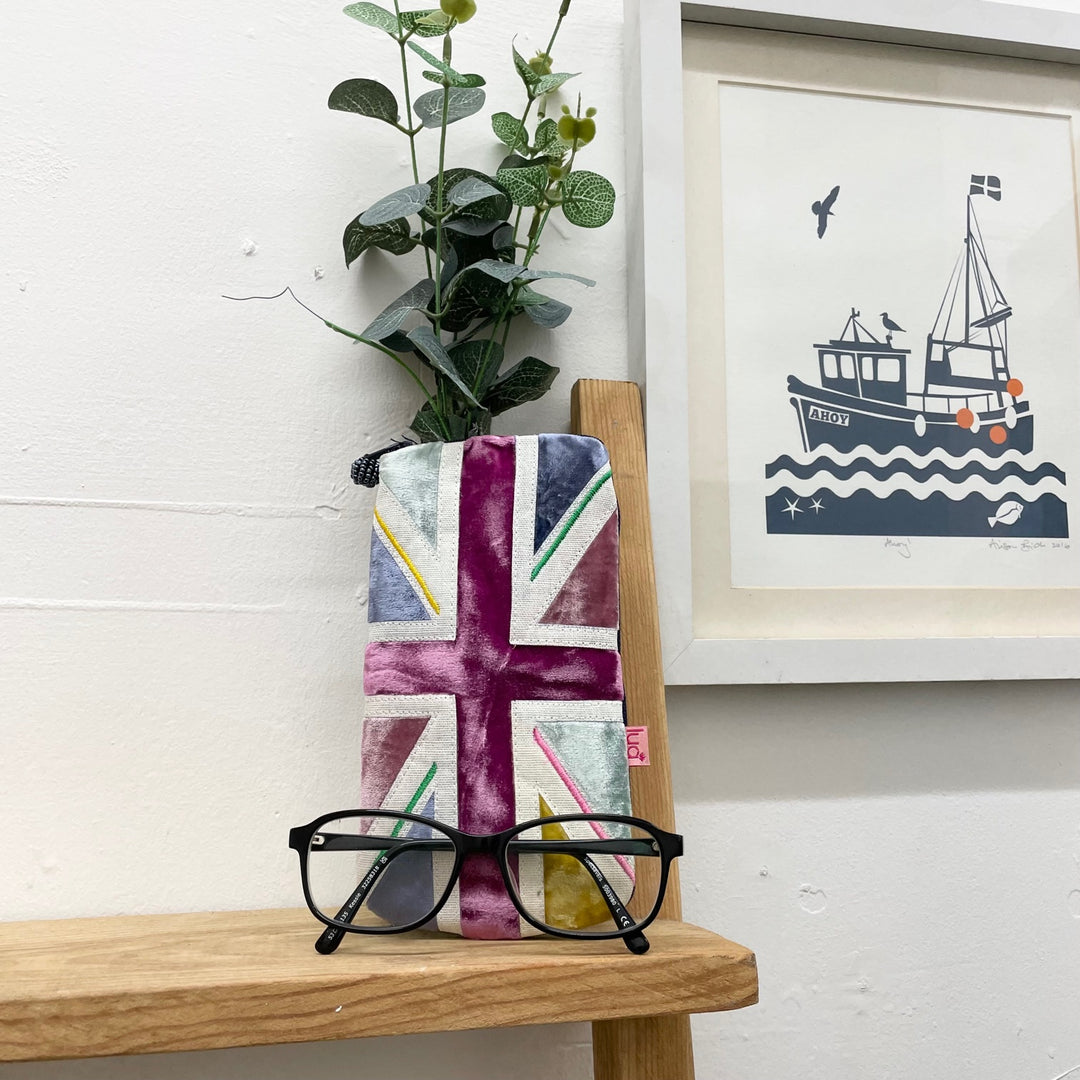 Colourful Union Jack Glasses Purse
