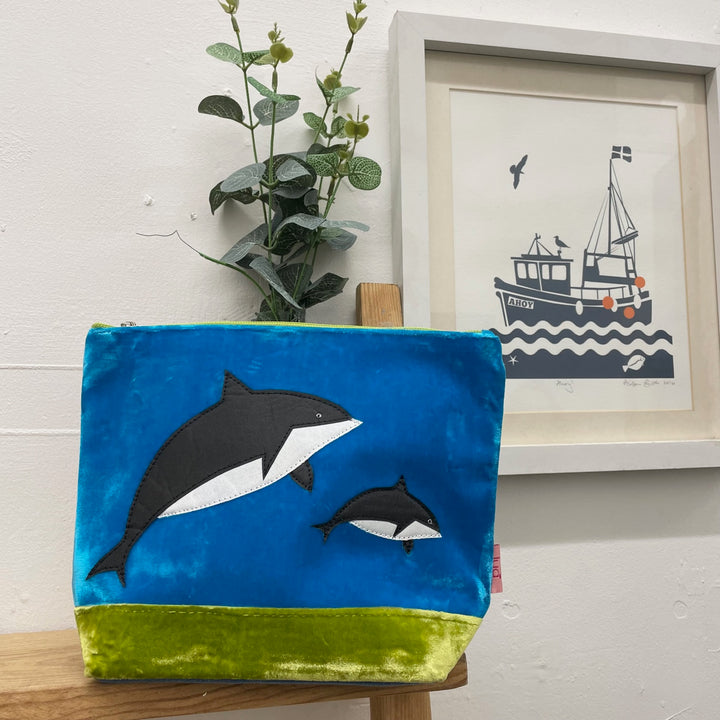 Large Orcas Cosmetic Purse