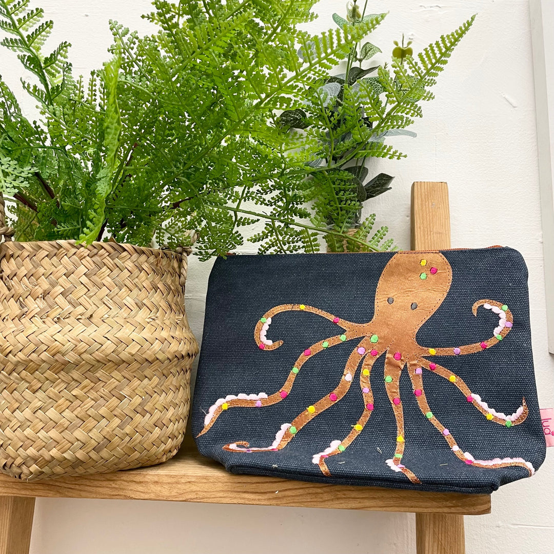 Octopus Large Cosmetic Purse