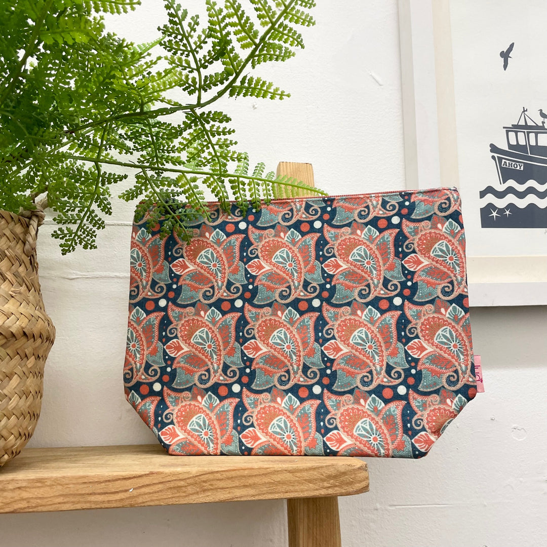 Large Paisley Cosmetic Bag