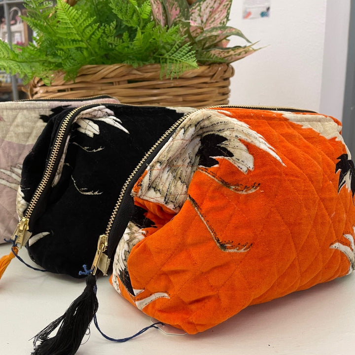 Velvet Pouch - Stork