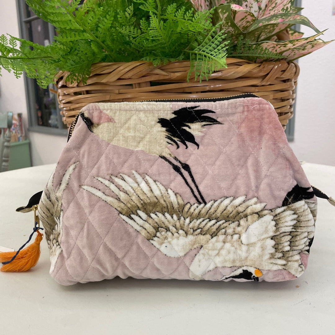 Velvet Pouch - Stork