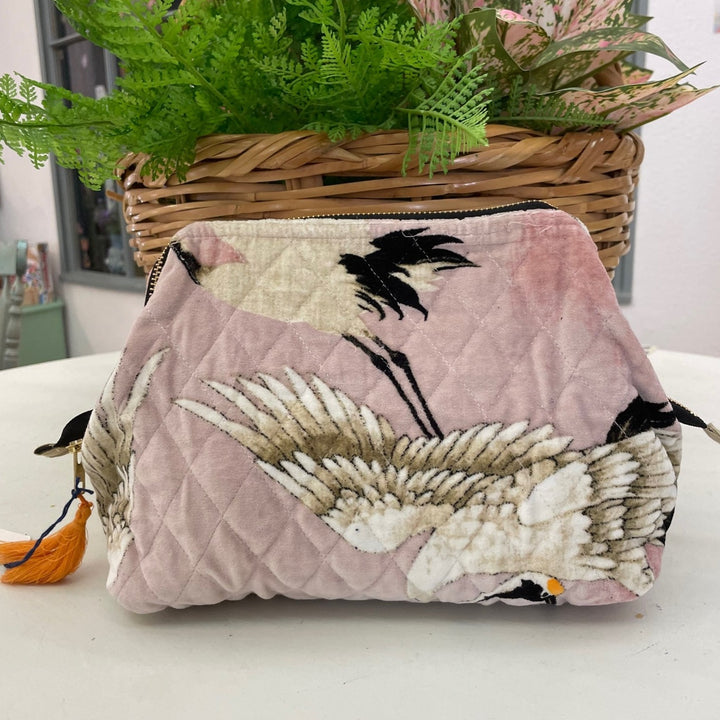 Velvet Pouch - Stork