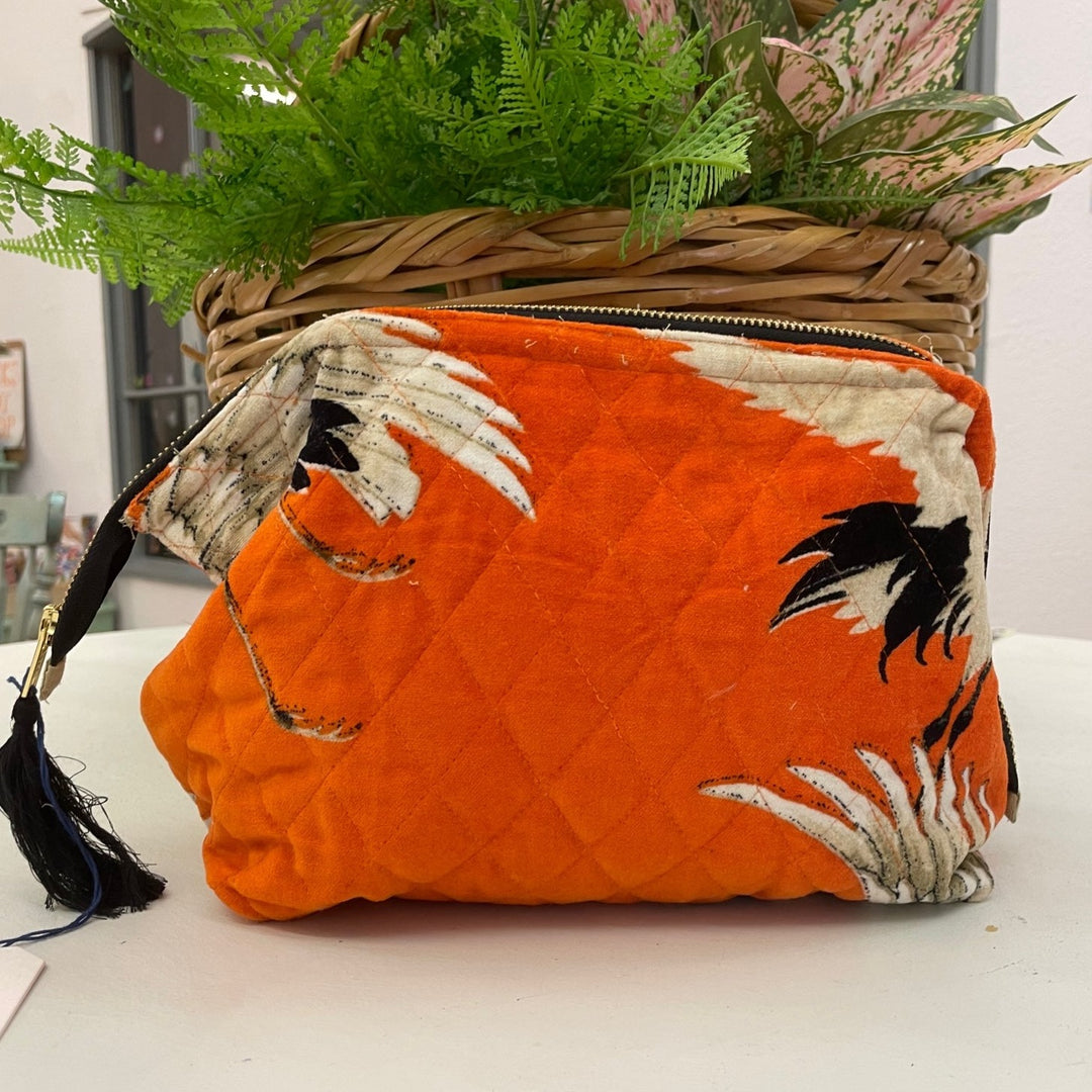 Velvet Pouch - Stork