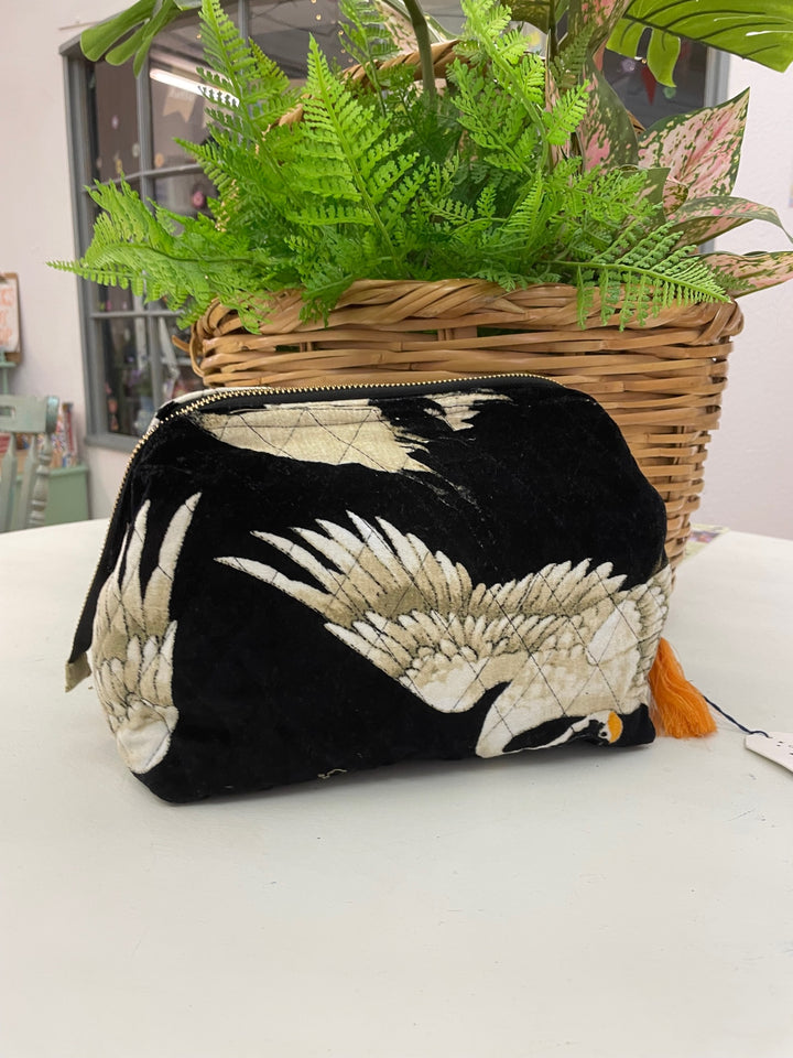 Velvet Pouch - Stork