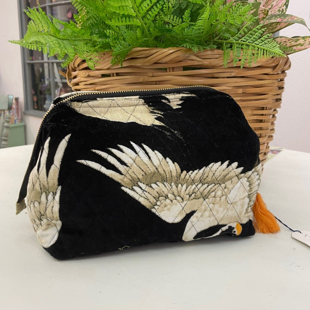 Velvet Pouch - Stork
