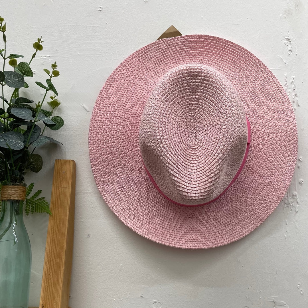Vintage Pink Panama Hat