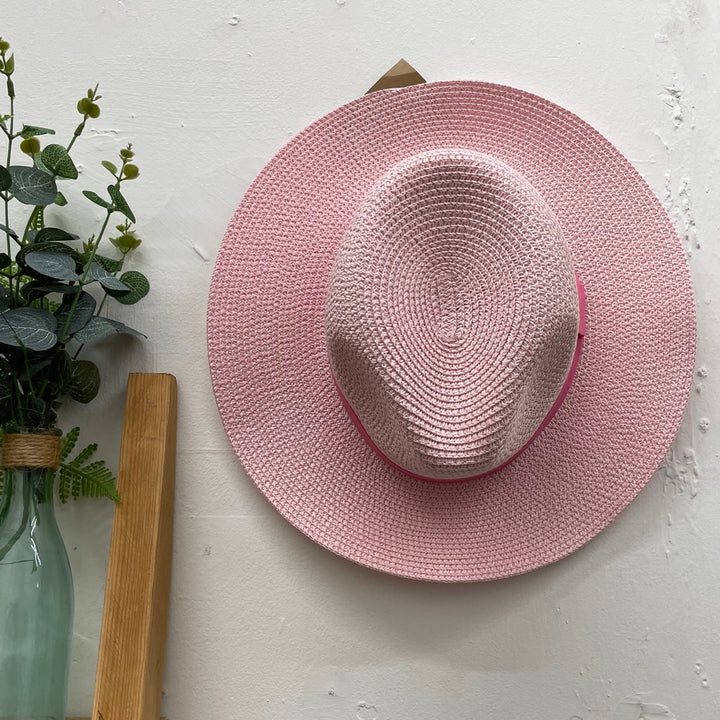 Vintage Pink Panama Hat