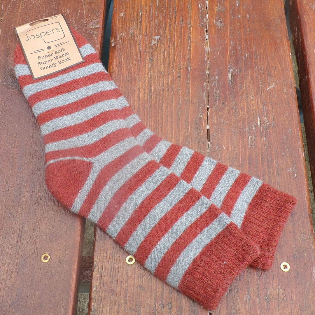 Two Coloured Stripe Soft Socks