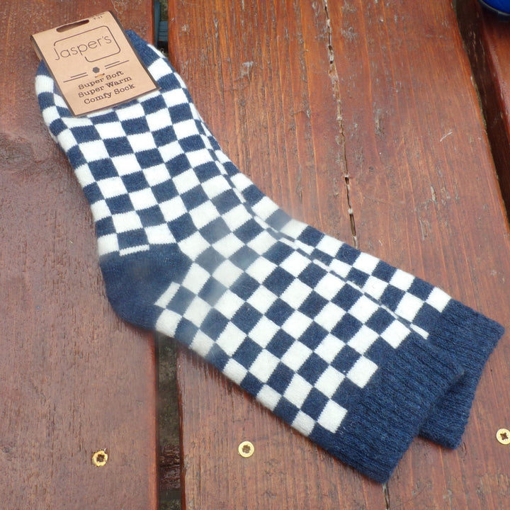 Two Coloured Checked Socks