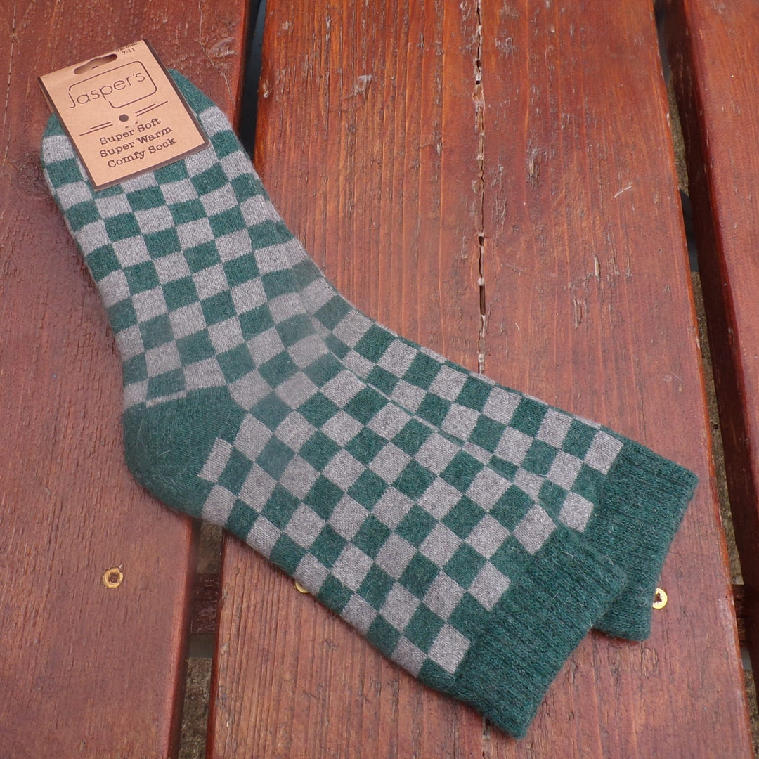 Two Coloured Checked Socks