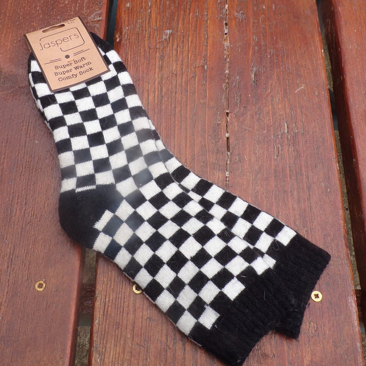 Two Coloured Checked Socks